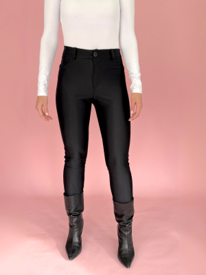 Pantalon Miriam elasticado diseño de bolsillos color negro