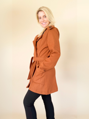 Abrigo paño 4 botones solapa