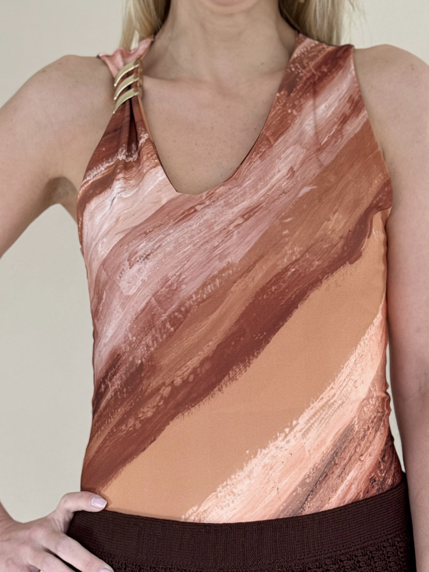 Body mujer sin mangas diseño Dunas