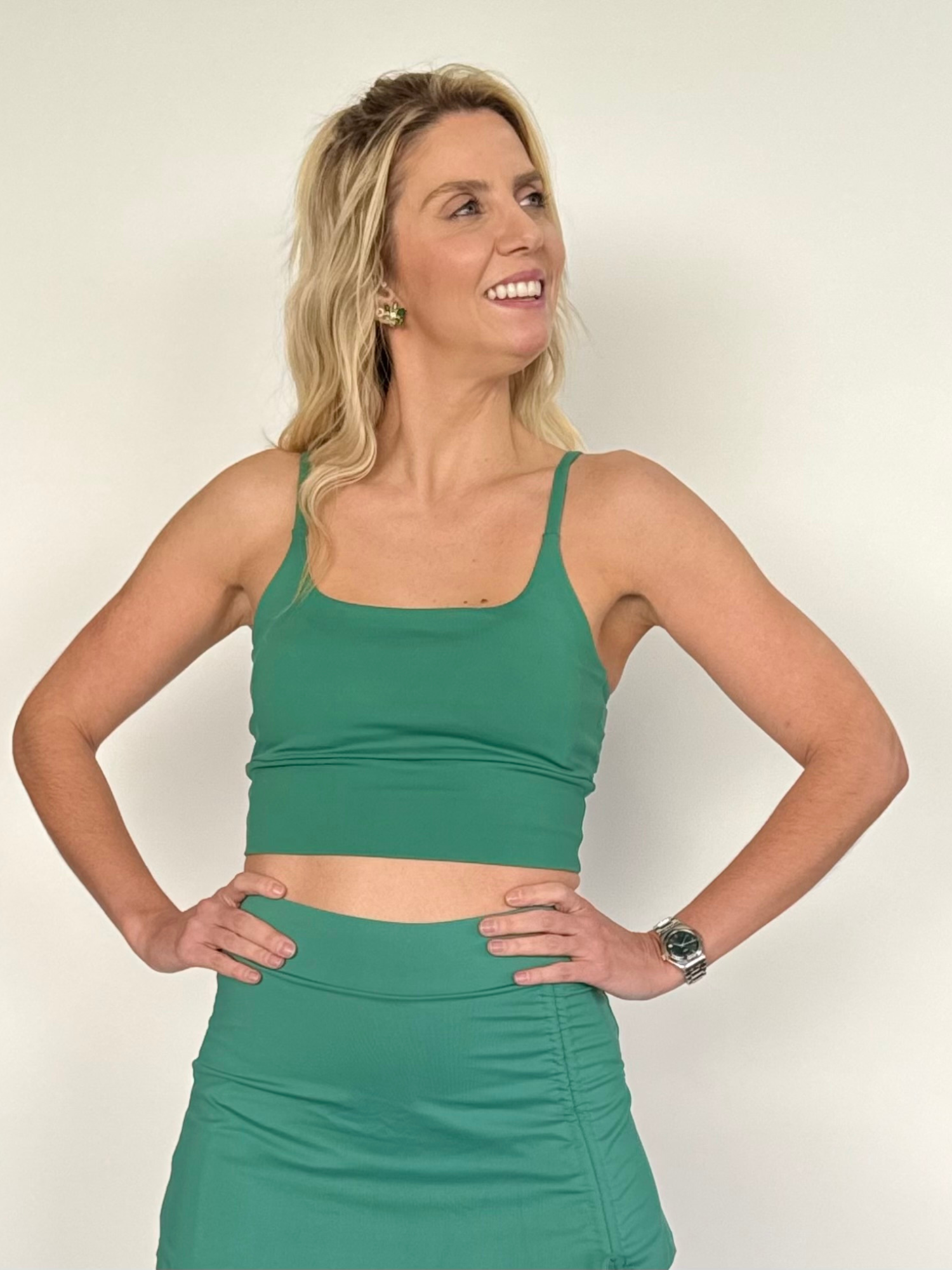 Top deportivo con tirantes Manly Power Fit verde